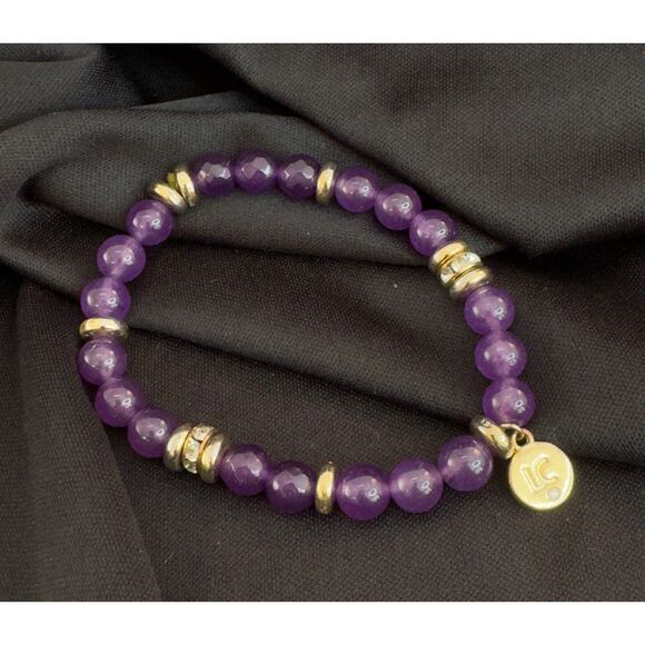 Liz Clairborne Amethyst Stretch Bracelet - Picture 3 of 4